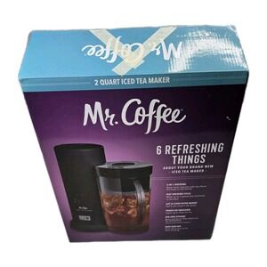 Mr Coffee 2 Quart Iced Tea & Iced Coffee Maker Removable Pitcher New In Open Box